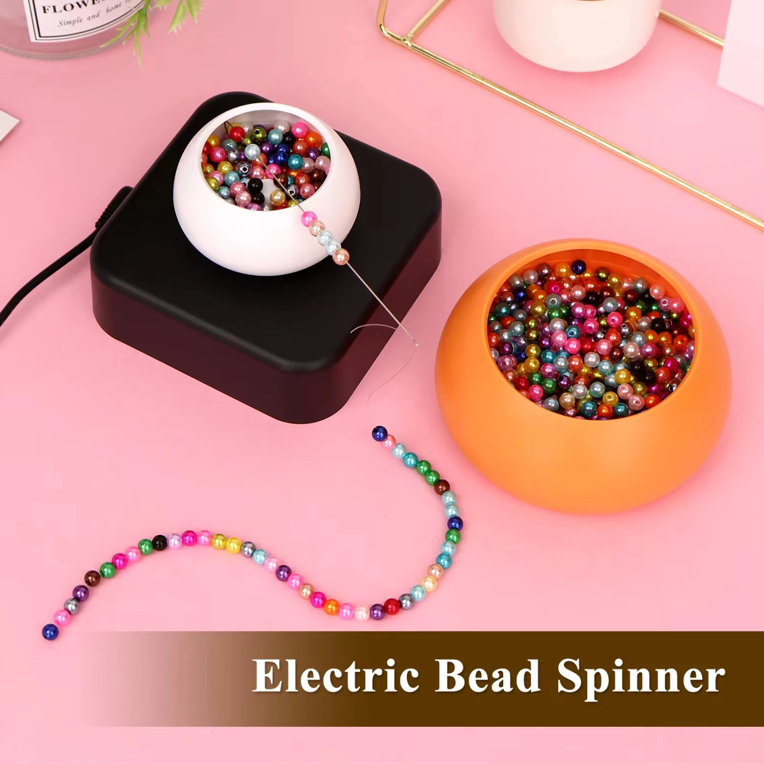 Bead Bowl Spinner Set Bead Spinner DIY Jewelry Making Clay Beads With Needle And Thread Making Waist Beads