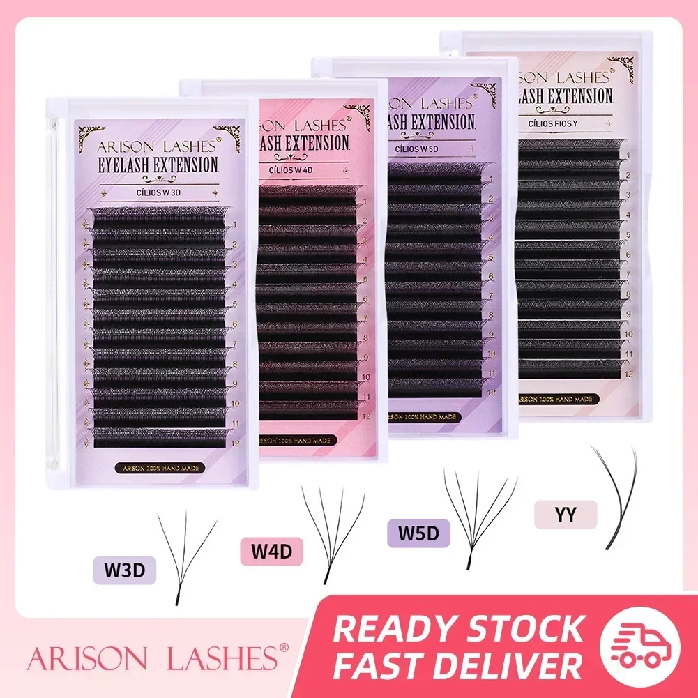 2024 New 3D/4D/5D W Shape Lashes and YY Lashes Premade Volume Eyelashes Extension Ultra Thin Easily Grafting Extension Wholesale