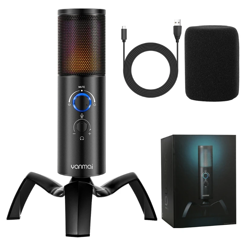 

Universal Microphone Perfect for Vlogging Equipments Type-C to USB Cable