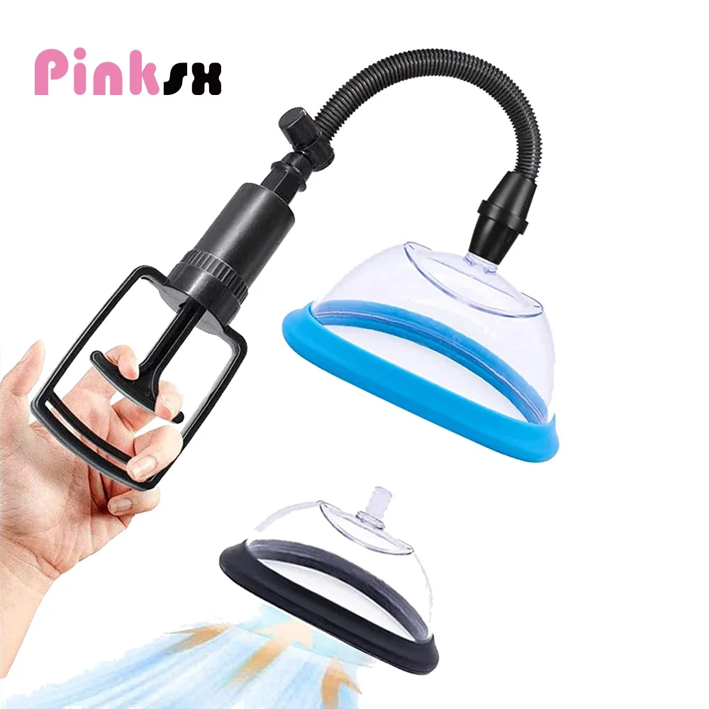 

130mm Manual Pussy Pump Vagina Clitoris Sucker Women Breast Massage Nipple Stimulator Enlarge Vacuum Pump Cover Adult Sex Toys