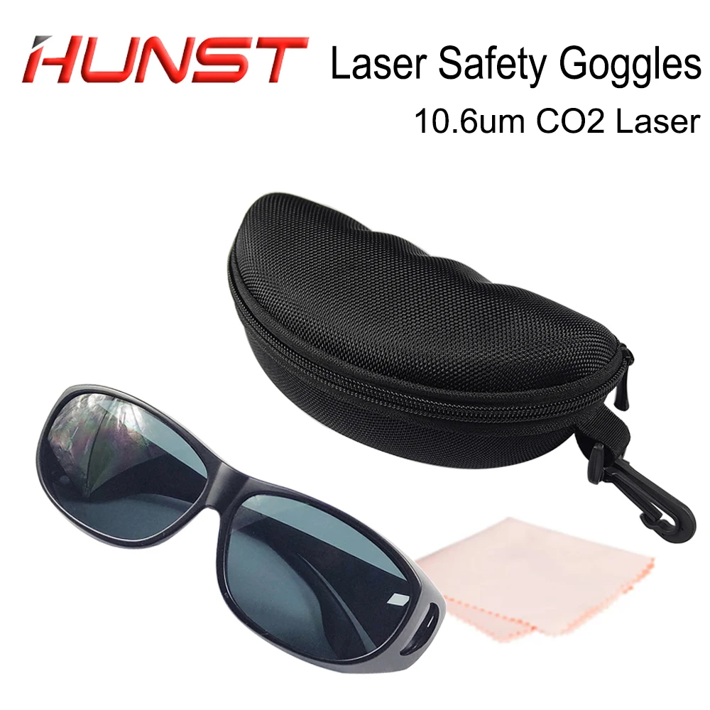 Laser goggles HUNST CO2 Laser Safety Glasses OD6+ For Marking Cutting Machine Parts 10600nm Protective Eyewear Goggles