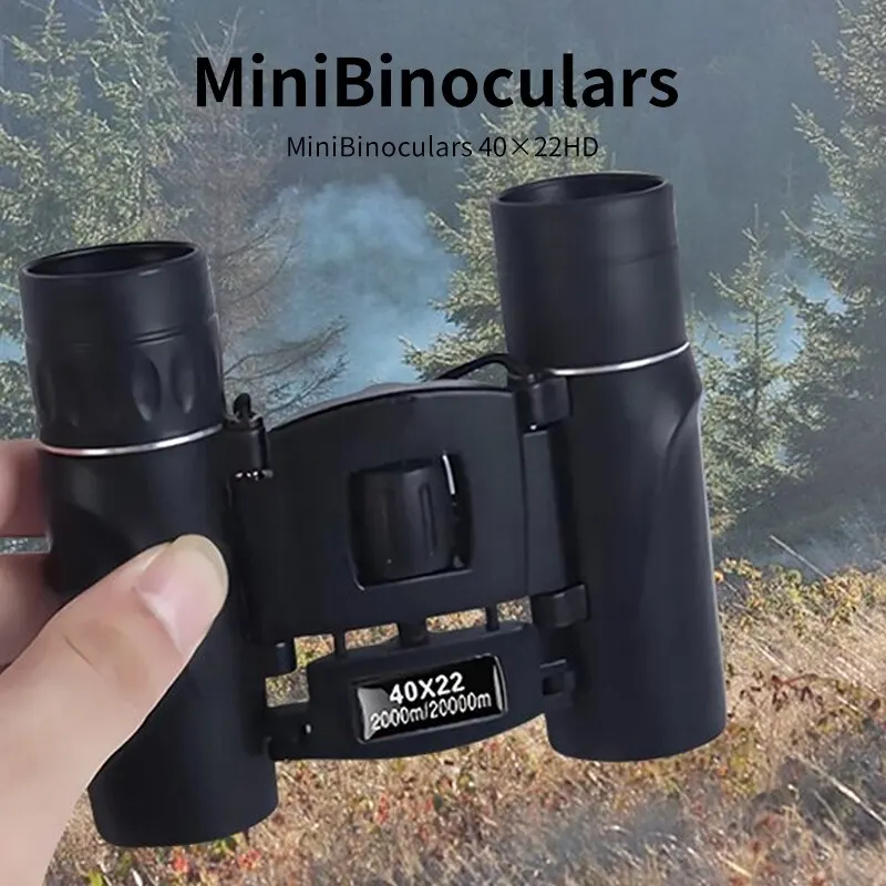 Powerful HD Long Range Binoculars Mini Folding Binoculars BAK4 FMC Optics for Hunting Outdoors Camping 2000m 40x22 waterproof binoculars
