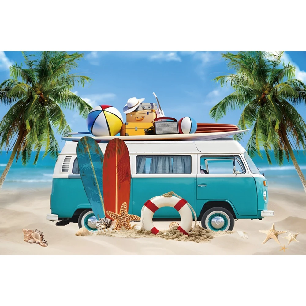 여름 열대 꽃 알로하 사진 배경, 하와이 해변 해변 해변 야자수 플라밍고 파티, 생일 사진 배경 맞춤
