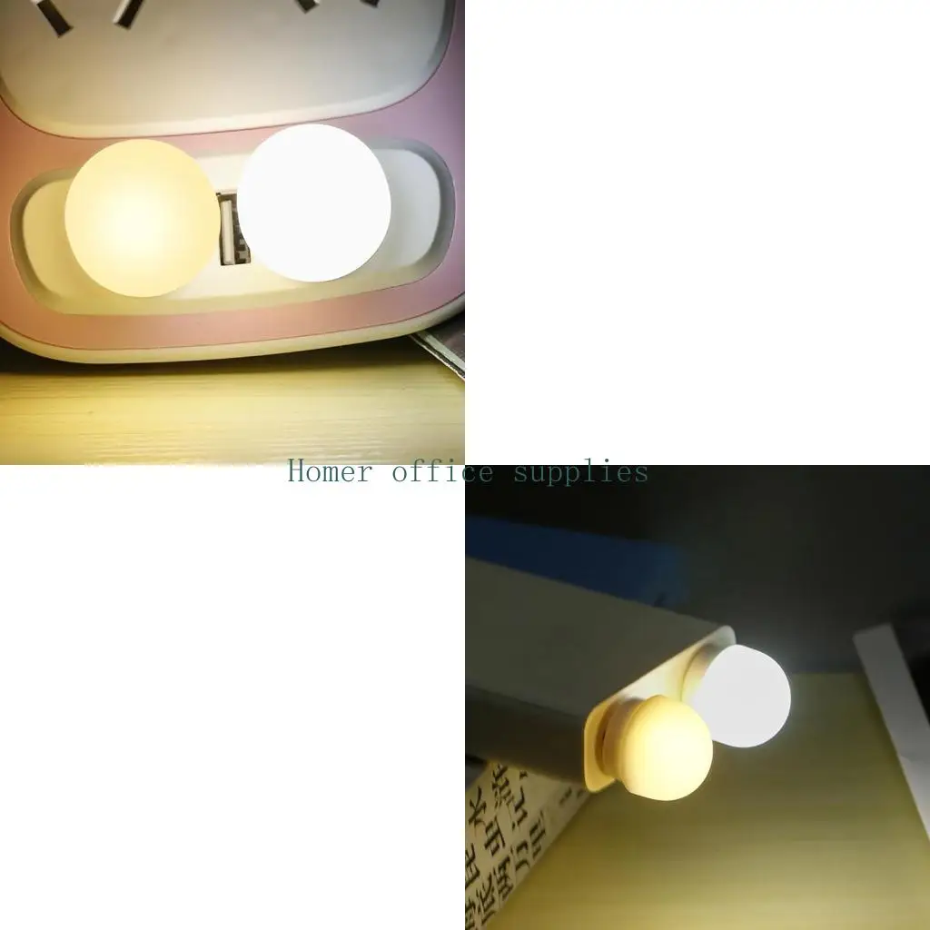 K43B 귀여운 USB LED 램프 여자 친구를 위한 미니 밤 빛 라운드 책 램프 깜짝 선물