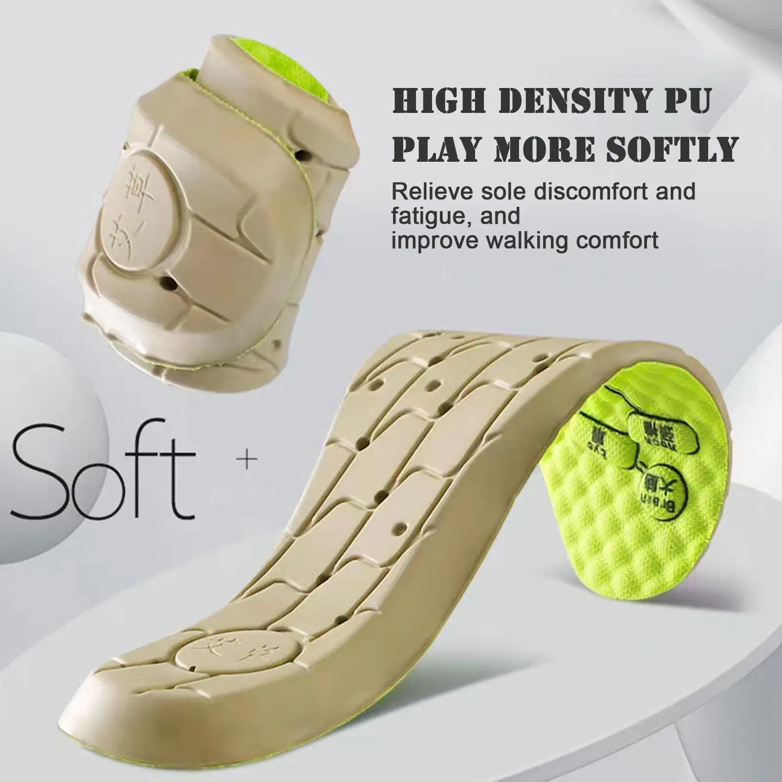 Shoe Insoles Acupoint Massage Mugwort Deodorant Sports Sweat-absorbing Breathable Gel Men Women