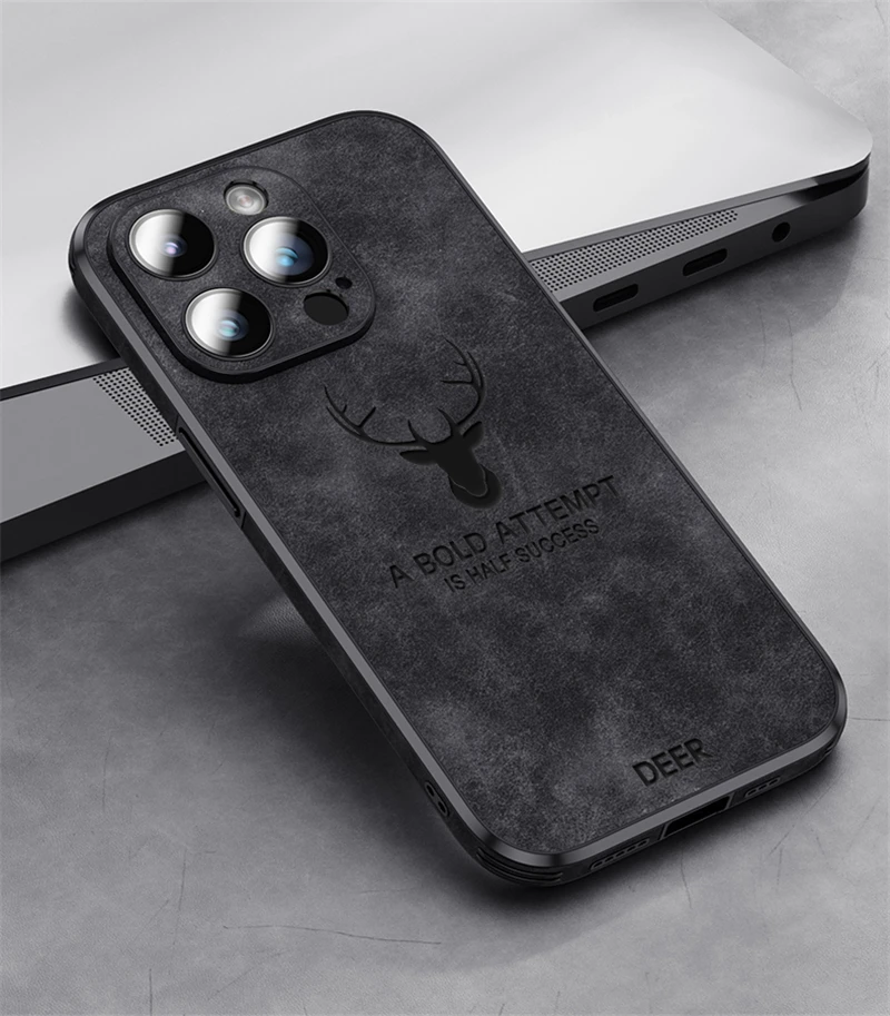 New Deer Leather For Magsafe iPhone Case