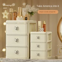 Desktop Storage Box Drawer-Type Transparent Dressing Table Cosmetic Storage Box Plastic Multi-Layer Stationery Storage Rack 2