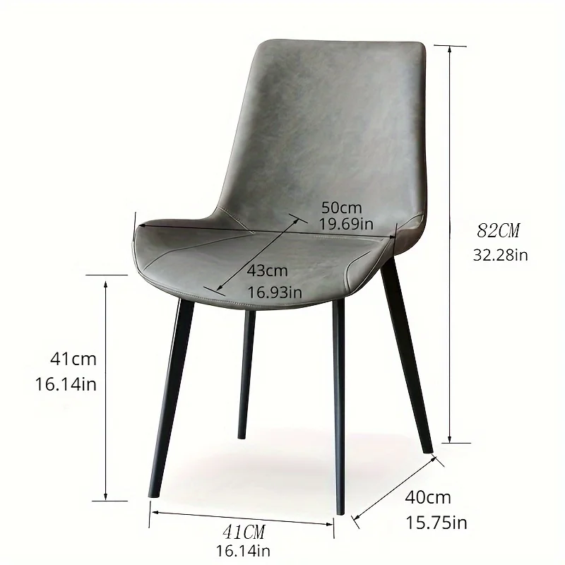 Modern Upholstered Chair-Comfortable Backrest Chair for Office Dining Living Room Bedroom Dining