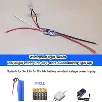 Light Sensor Switch, 5V/12V/24V DC Auto ON/Off Photocell Switch for Outdoor/Indoor Lights, Dusk to Dawn Sensor, Energy-Saving