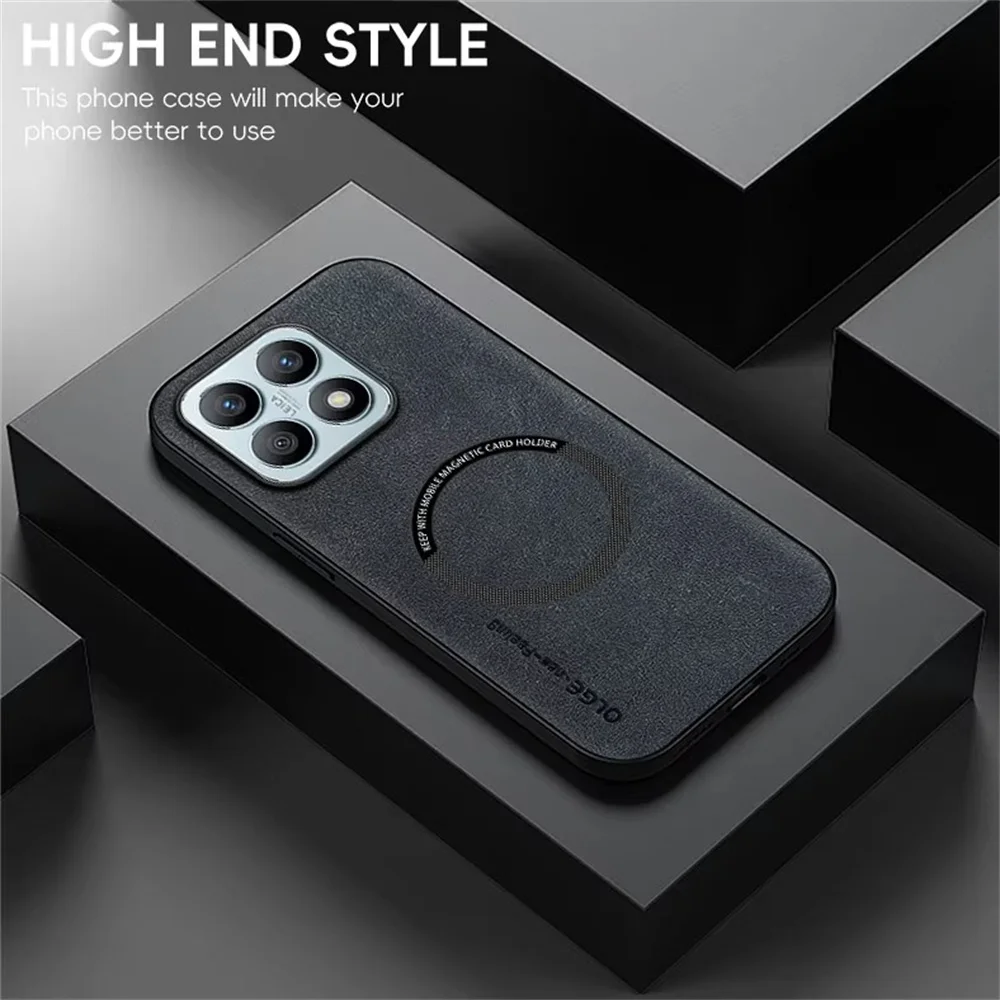 Luxury Sheepskin Magnetic Matte Leather Phone Cover