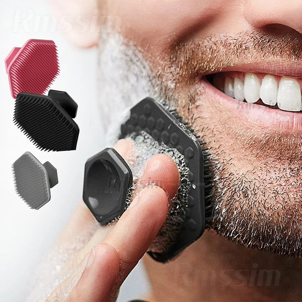 Silicone Facial Cleaning Brush Scrubber Silicone Miniature Face Deep Clean Shave Massage Face Scrub Brush Cleaner For Men facial cleansing brush facial cleanser massager