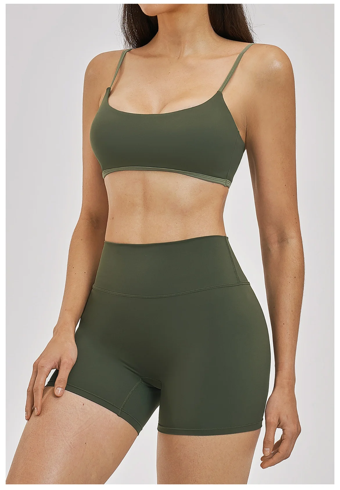 Women Sports Bra False Two-piece Push-up Shockproof Running Bra_voghion.com