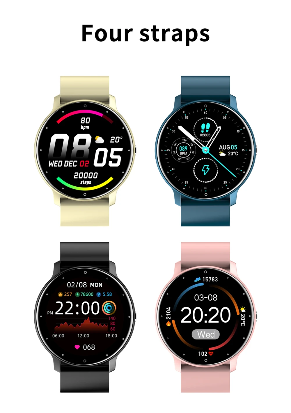 BYKRSEN 2022 ZL02 Smart Watch Women Men Sport Fitness Watch Sleep Heart Rate Monitor Waterproof Smartwatch For Ios Xiaomi Phone