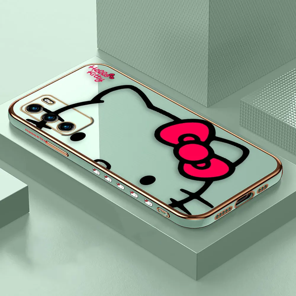 thumbnail image 1 of Pink Art Hello Kitty Cat Cover Smooth E-TPU Phone Case Huawei MATE 20 20X 30 40 P20 P30 P40 LITE MAGIC 5 PRO Y9 PRIME Case Funda, 1 of 5