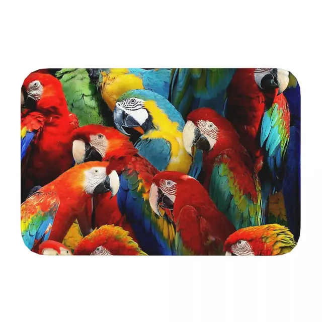 Állati Mém Fürdőszőnyeg Papagájok Ajtóágy Nappali Szőnyeg Bejárat Ajtó Otthon Dekoráció - Image 2