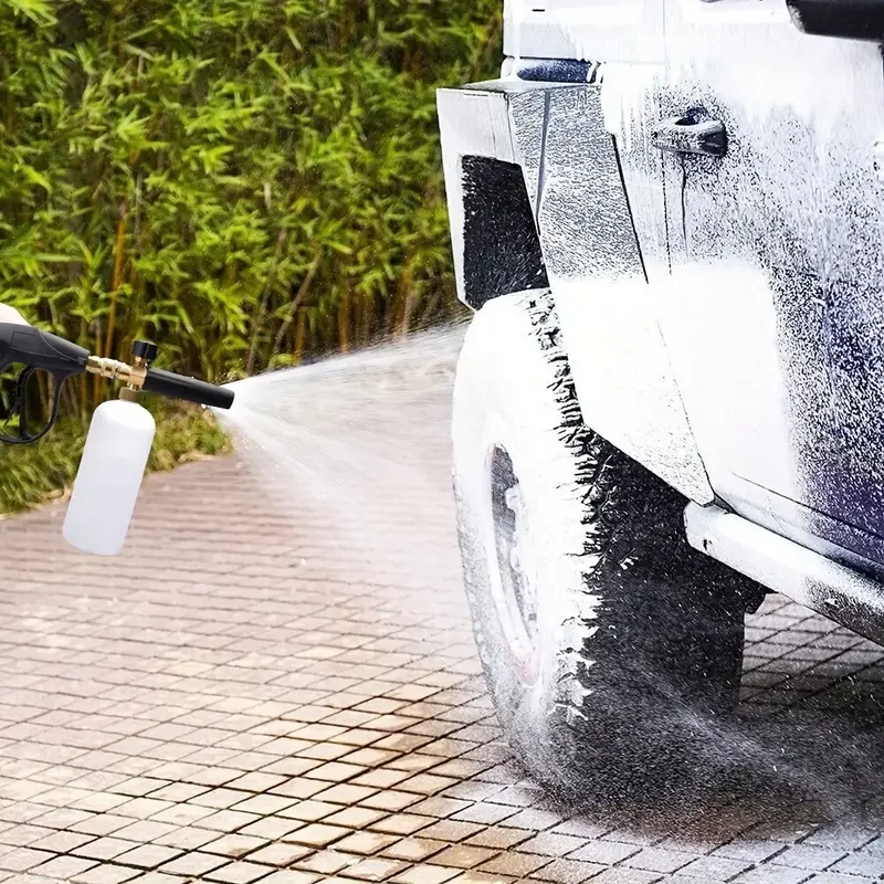 High Pressure Washer Gun With PA Foam Pot Universal Spray Nozzle Car Wash Set 1/4" Quick Connector Easy M22 Connection 5