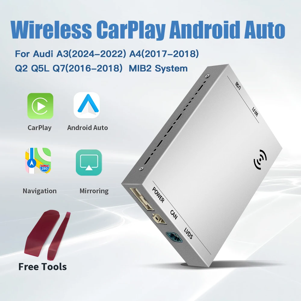 AUTOABC Draadloze Carplay/Android Auto Modificatie Module voor BMW NBT Systeem 3/4/5/6/7 Serie X1/X3/X4/X5/X6 2012-2016 Ondersteuning Mirrorlink en OEM Auto Functies