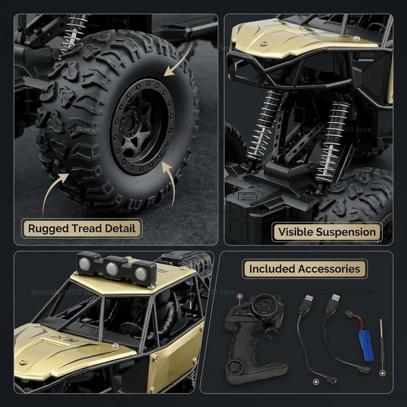 Monster Truck RC Tout-Terrain 4WD - Voiture Télécommandée Haute Performance