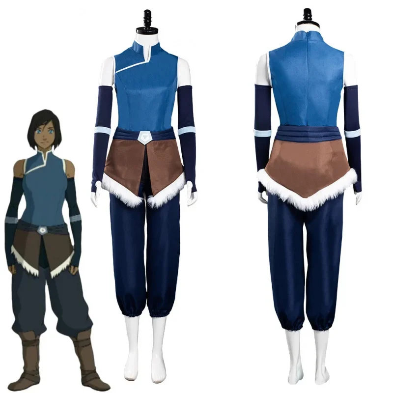 

The Legend Season 4 Korra Cosplay Costume Top Pants Outfits Halloween Carnival Suit