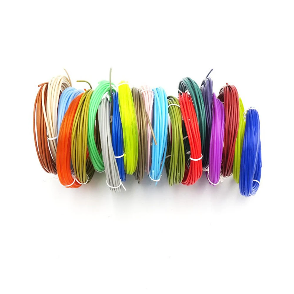 3D Printer Accessory Multicolor PLA Filament For 3D Pen Plastic Filagment 10/20 Rolls 5M/Color 1.75mm 1kg 50M/100M/150M/200M