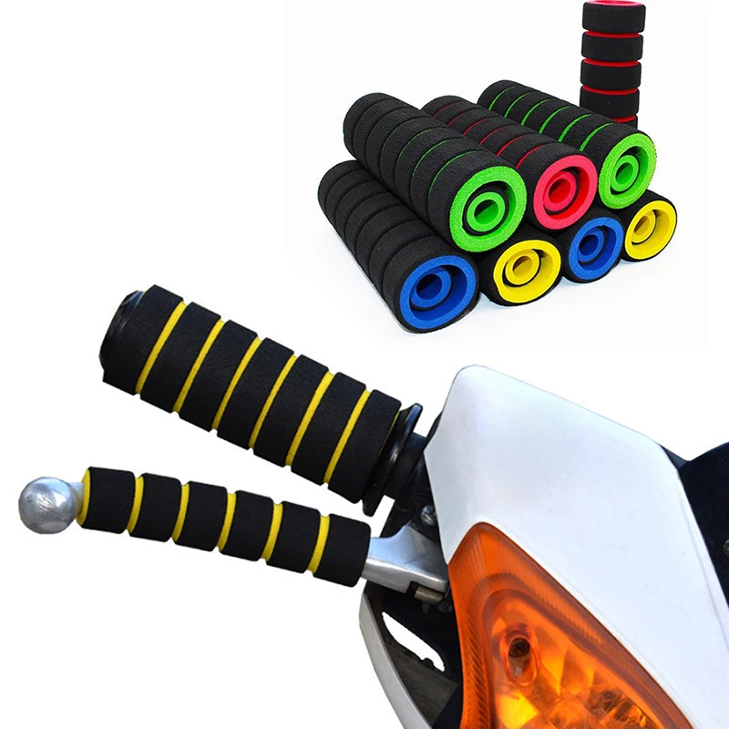 

2PCS MTB Sponge Handlebar Cover Grips Bicycle Grips Ultraight Cycling Handlebar Sleeve Anti-skid Shock-absorbing Soft Bike Grips