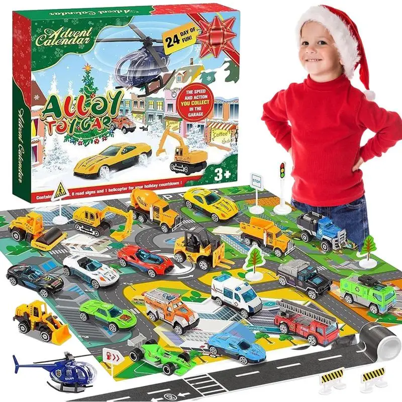 

Cars Christmas Advent Calendar Christmas Countdown Toys Building Block Gifts Cars 24 Days Christmas Countdown Toys Set for kids