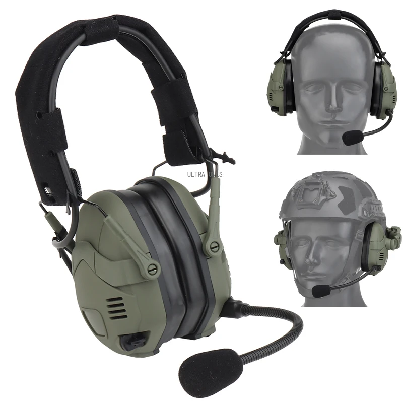 

Tactical Bluetooth Headset Shooting Hunting Noise Cancelling Ear Muffs Headphone OPS Core ARC / Team Wendy M-LOK Helmet Headsets