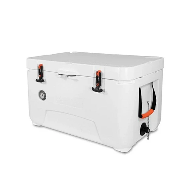 70qt Marine Grade Lockable Insulated Fishing Ice Chest Cooler with