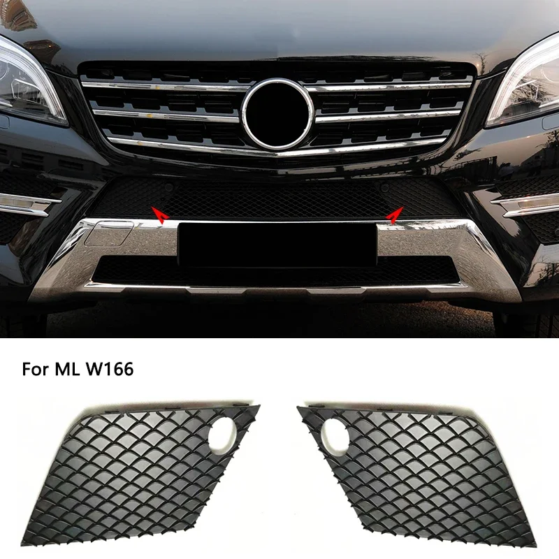 For Mercedes Benz ML Class W166 Front Bumper Lower Left Right Grill Grille Cover Accessory A1668851722 A1668851822