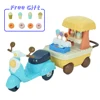 Forest Family 1/12 Green Cartoon Q Mini Pull Back Motorcycle Dollhouse Miniature Furniture Model Set Children’s Toy Girl Gift 4