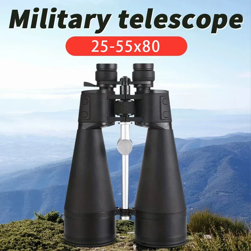 25-55x80 Powerful Binoculars Long Range Telescope Zoom HD BAK4