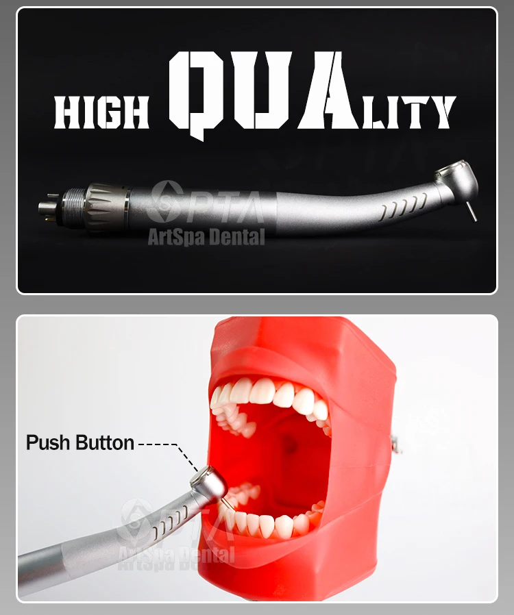 Dentista, 6 Buracos, Fibra Óptica, LED Handpiece,