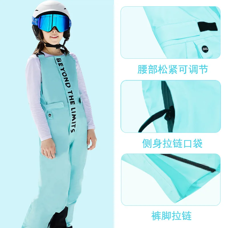thumbnail image 2 of Toddler Snow Bib Overalls - Waterproof Insulated Ski Pants For Boys & Girls, Ripstop Winter Snowboard Suit 2 of 6