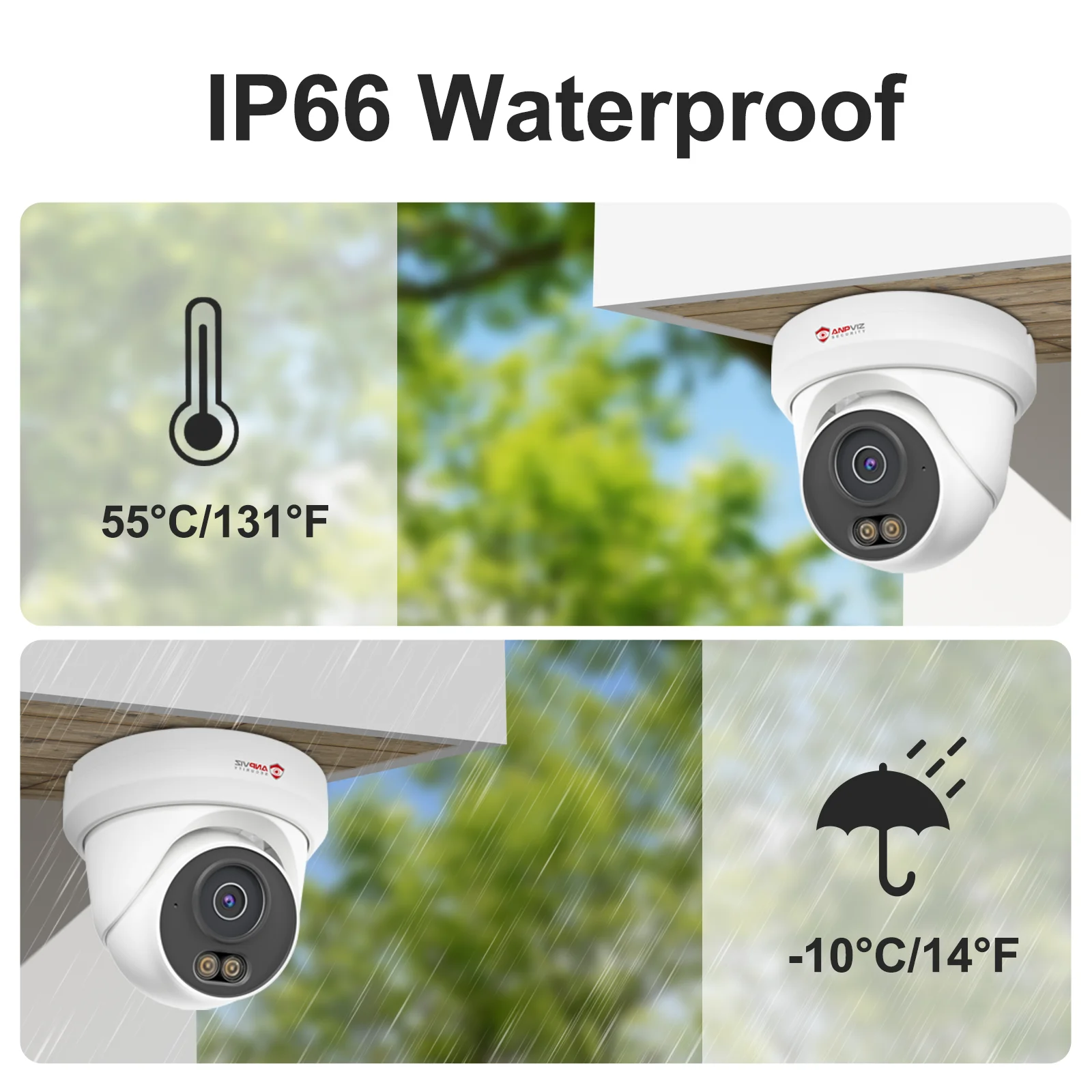 Anpviz 8채널 4K PoE 보안 카메라 시스템 6개 8MP PoE IP 카메라 사람 차량 감지 스마트 듀얼 라이트 8채널 NVR 2TB HDD 포함