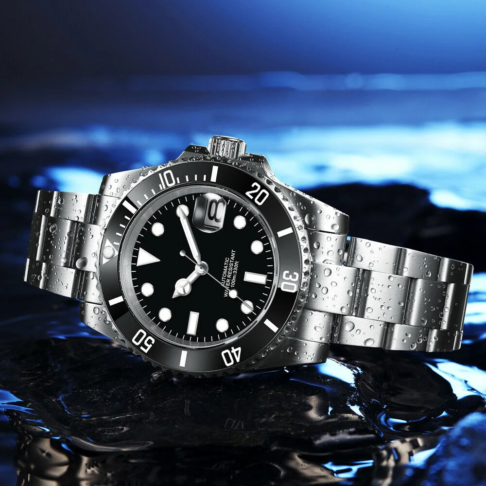 watches Luxury Sapphire MIYOTA/NH35 Automatic Wristwatch Mechanical Mens Watch Sterile Dial Ceramic 10Bar Lume Male Clock