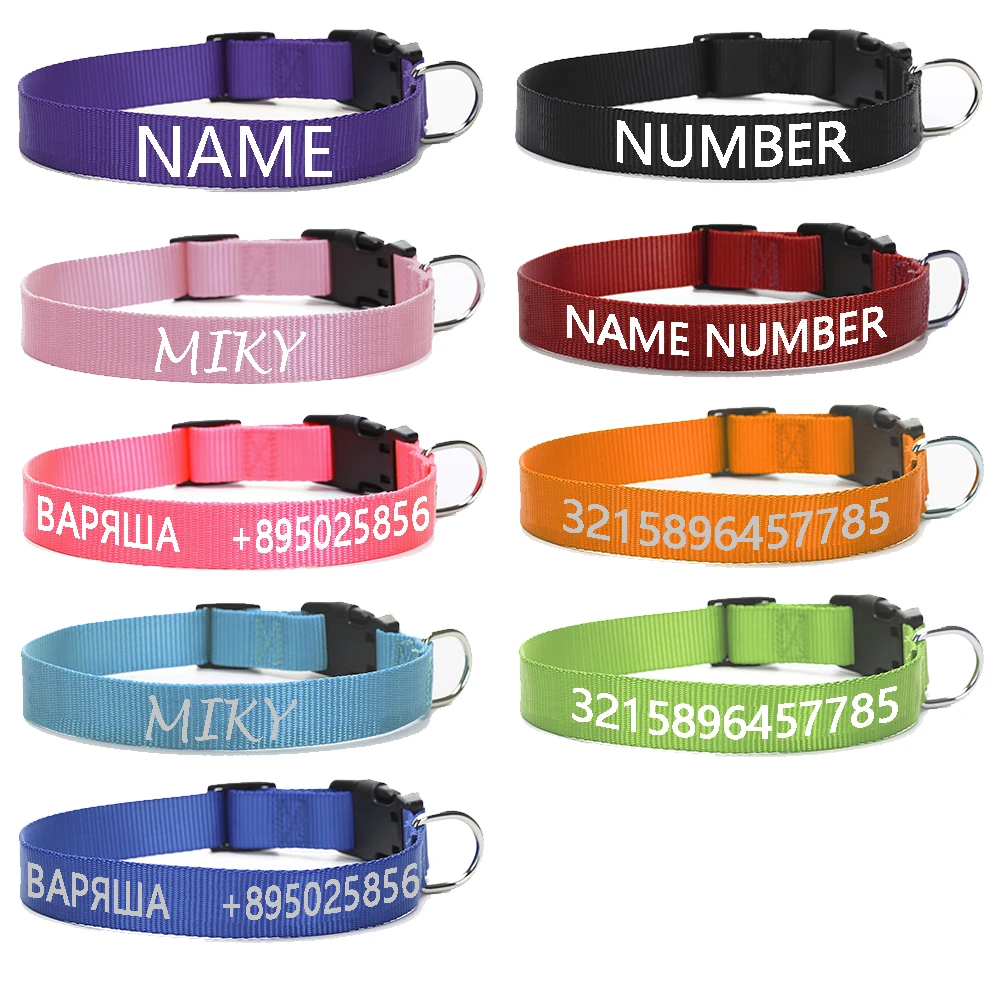 Custom Dog Name Collar | Personalized Pet ID Collar with Name and Phone Number | AnoPetShop