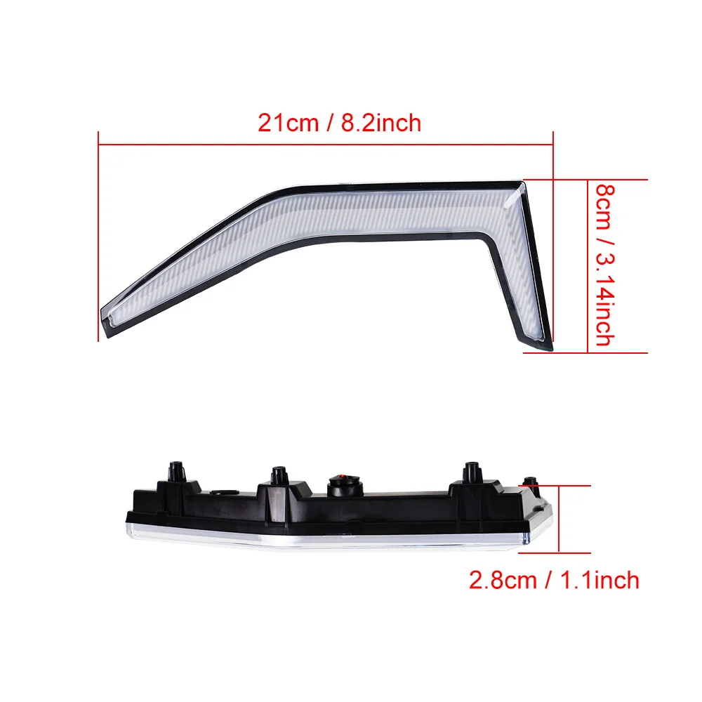 Front LED Grille Accent Lights Fang Light for Kawasaki Teryx