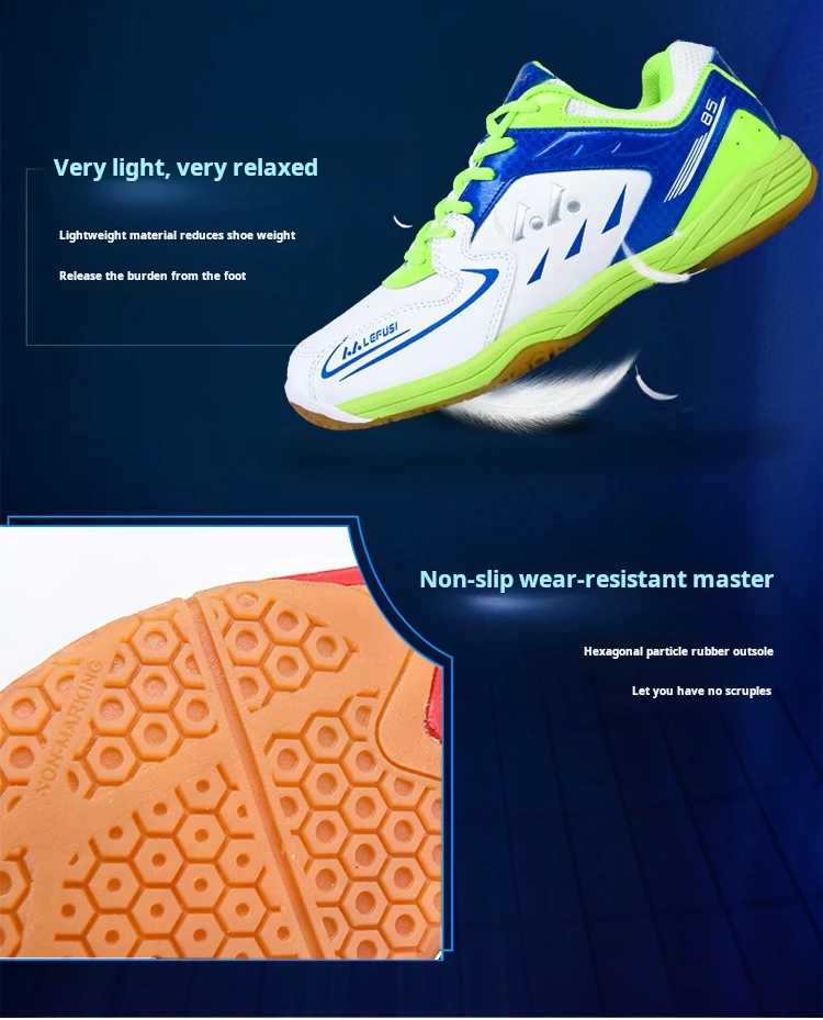 Description Picture 4 of item2024 Men's Tennis Shoes Youth Table Tennis Training Shoes Sneakers Quality Men's Badminton Shoes Anti-slip and Wear-resistant