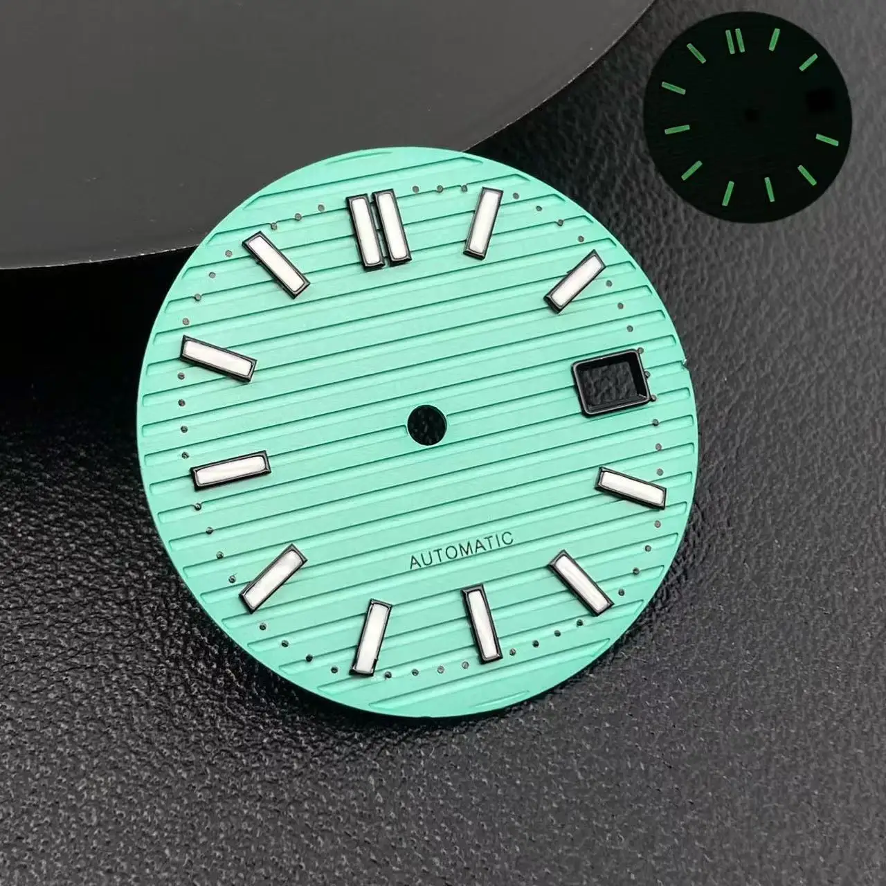 High-Quality 30.2mm Green Luminous Watch Dial with Nautilus Design