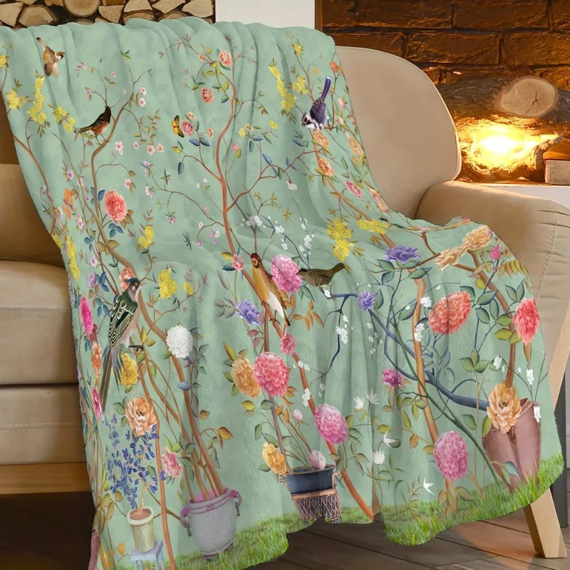 Evening Feather Wheel Blush Hooded Blanket