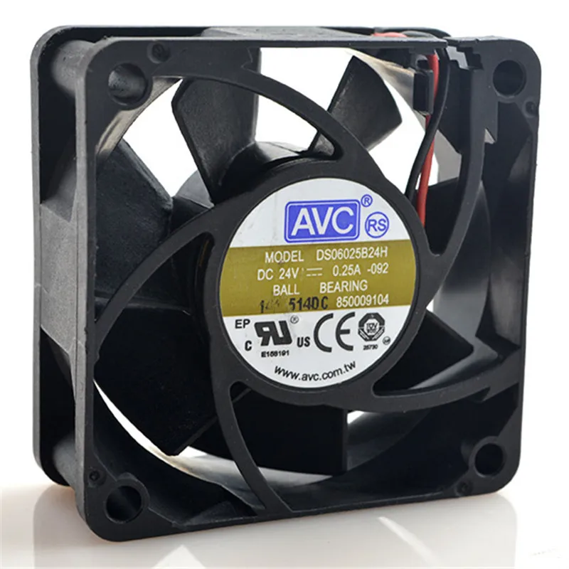 ���� �� ��� �ð� ��ǳ��, AVC DS06025B24H, DC 24V, 0.25A, 6cm 6025, 60x60x25mm
