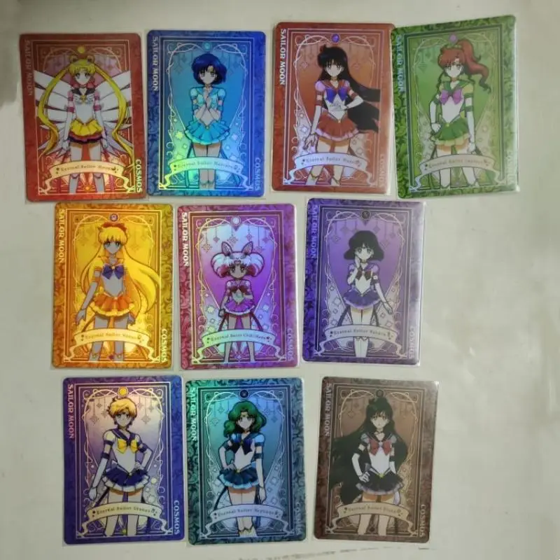 

10Pcs/set Sailor Moon Kaiou Michiru Tsukino Usagi Self Made Japanese Version Anime Game Character Classic Series Collection Card