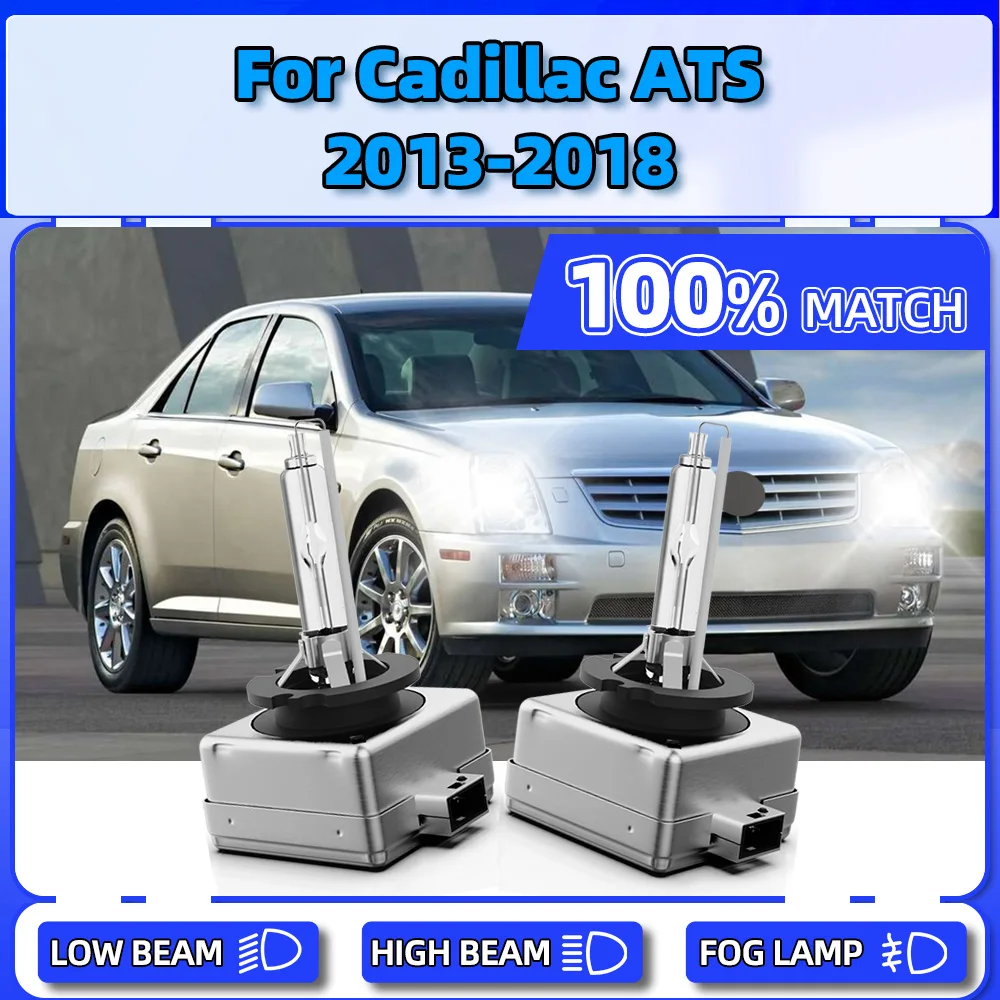 

12V Xenon Headlight Bulbs 35W HID Xenon Car Front Lamps 20000LM Auto Lights For Cadillac ATS 2013 2014 2015 2016 2017 2018