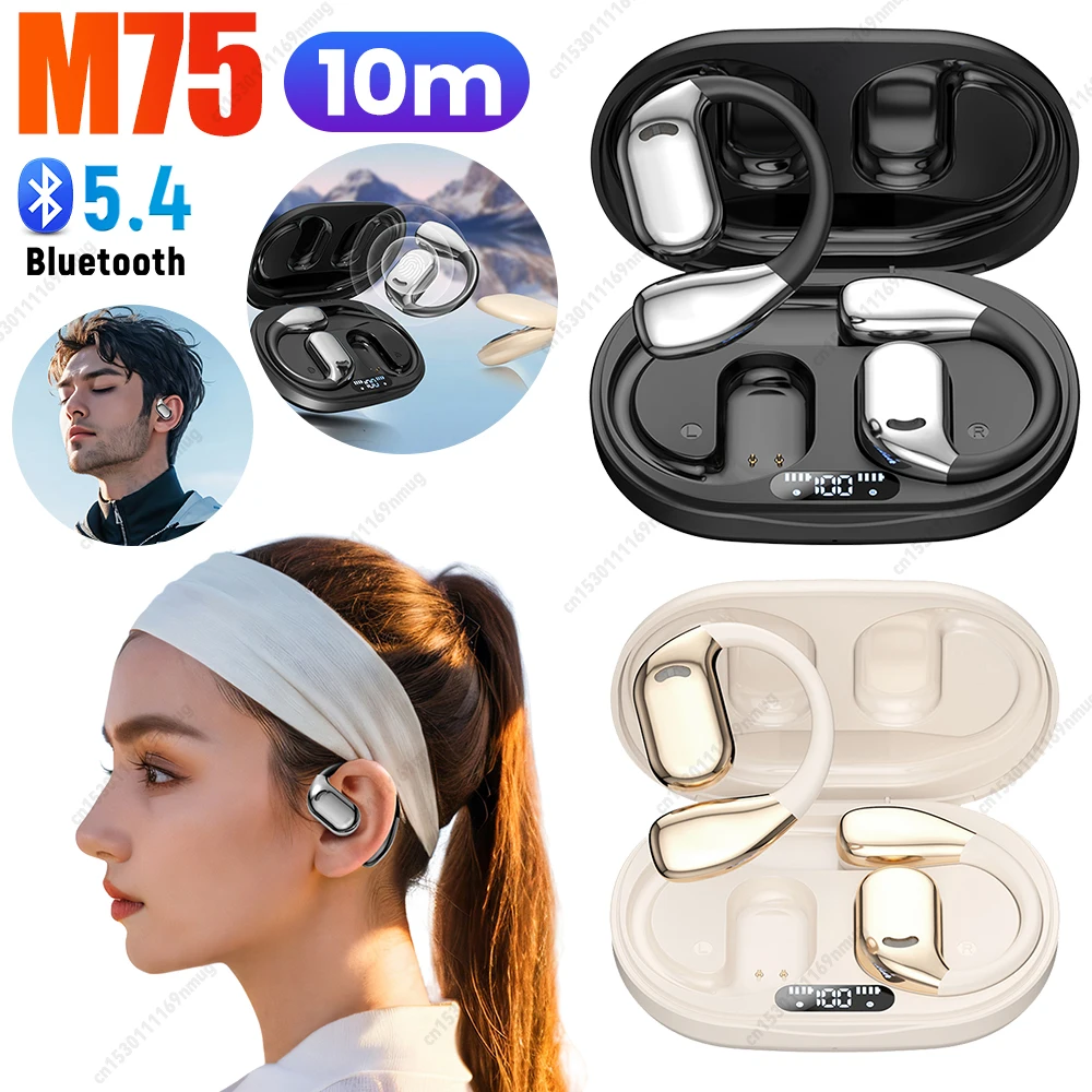 M75 AI Translation Earphones Real-time Translation Earbuds 144 Languages Travel Study Abroad Earphones