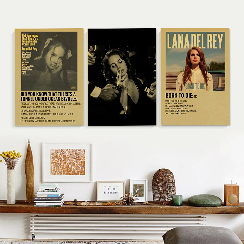 Lana Del Rey  Poster Aesthetic Music AlbumRapper Canvas Painting Room Wall Decor Posters Wall Decoration Painting