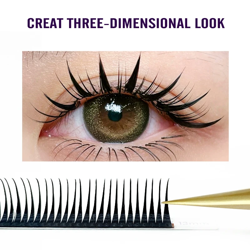 NATUHANA Wet Eyelash Extension 0.07MM Easy Grafting Lashes Manga Wispy Cosplay Type Eyelashes Fluffy Soft Natural Makeup Supply eyelash extensions