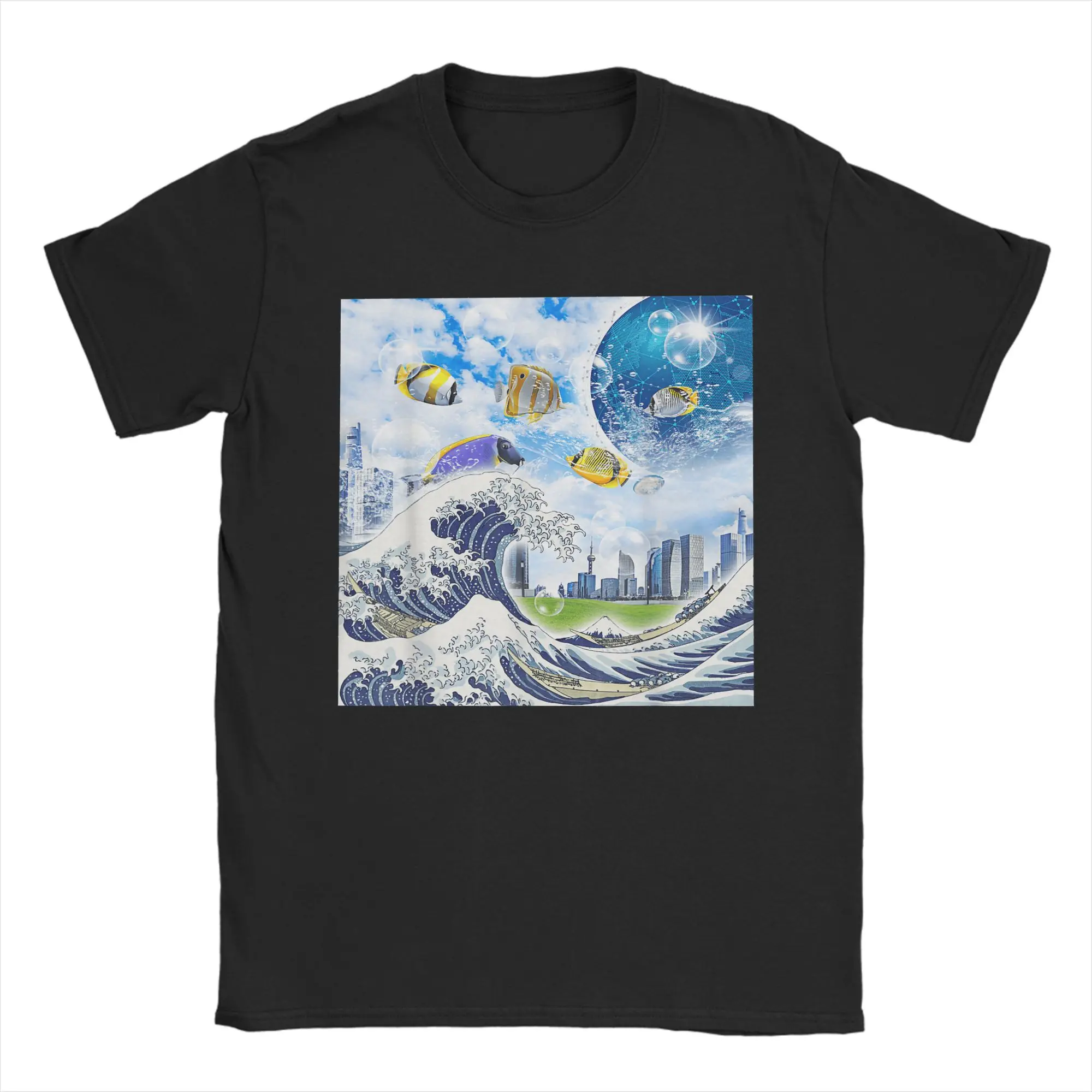 Frutiger Aero Men's Fashion Collection: Comfy & Stylish 100% Cotton Crew Neck Short Sleeve T-Shirt