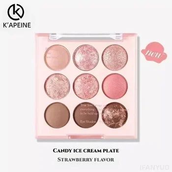 Heallor Ice Cream Eyeshadow Palette Korean Eye Makeup Palette Long Lasting Glitter Rose Blush Purple Eye Shadows Korean Women Co - Thumbnail 4