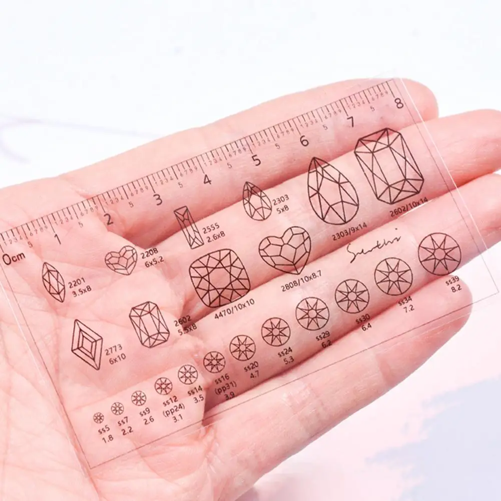 Good Fake Nail Ruler  High Precise Lightweight Faux Nail Ruler  All-Purpose Clear Ruler Fake Nails Measuring Tools 6