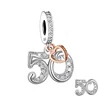 FC Jewelry Fit Original Charm Bracelet 925 Silver 13 16 18 21 30 40 50 70 80 Number Anniversary Bead For Making Women Berloque 5